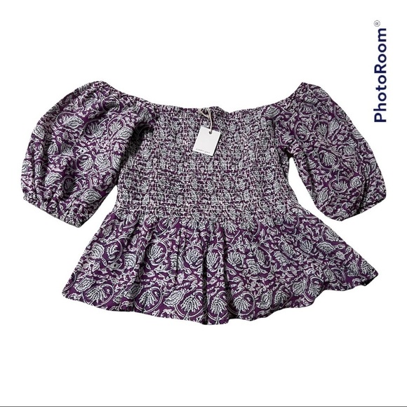 NWT! Jennifer & Grace Smocked Floral Blouse​​​​​​​ - Picture 1 of 2